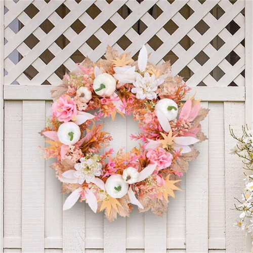 Fall Wreath for Front Door Outdoor 15.7 Inch