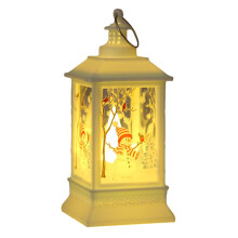 Christmas snow globe lantern 5.5 inches plastic
