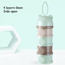 Wileqep baby milk powder dispenser 4-layer portable