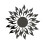 3D Sun Mirror Wall Sticker Acrylic Home Decor Black 2