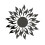 3D Sun Mirror Wall Sticker Acrylic Home Decor Black 3