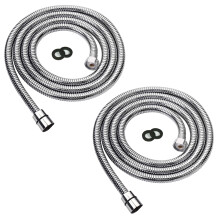 Wideskall stainless steel shower hose 5 ft 2-pack