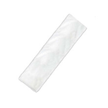 White fur table runner with snowflakes 13 x 71 inch