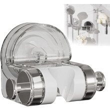 Handheld Shower Head Holder with Suction Cup Silver