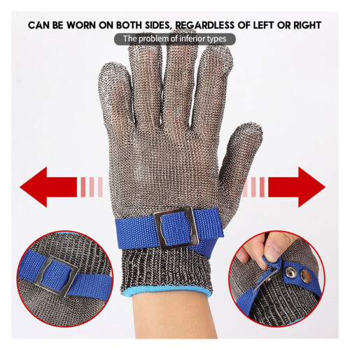 HPPE Cut-Resistant Gloves Level 5 Metal Mesh 1 Pair 2