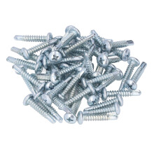 Galvanized Self-Drilling Screws Round Head 4.8x25mm 50PCS