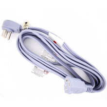 Wideskall heavy duty extension cord 9 ft grey 3-prong angle