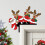 Kerstman houten deurhoeksticker kerstdecoratie 4