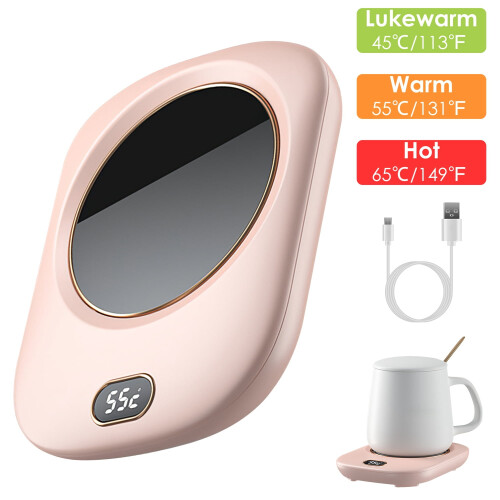 Electric Beverage Warmer with 3 Temp Settings and 8H Auto