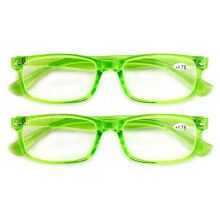 Reading Glasses Rectangular Translucent Neon Green +3.25 2