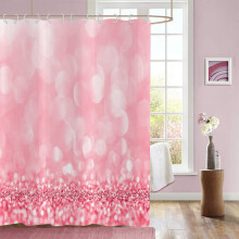 Pink Valentine's Day Shower Curtain Romantic Love Theme