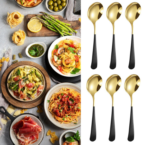 VISALY 304 Stainless Steel Round Spoon 6 Pcs