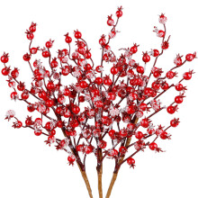 Red Berry Picks Artificial Christmas Decor 10 Pack