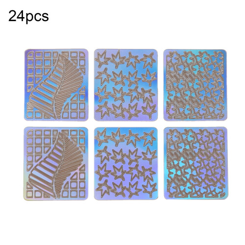 Nail Art Vinyl Stencil Template Hollow 6/12/24