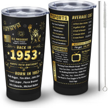 70th Birthday Tumbler for Women and Men 20oz