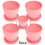 Flower Pots Gloss Resin Decorative 5PCS Pink 1