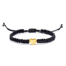 Welling Couple Bracelet Heart Braided Rope Adjustable with