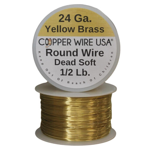 Rund messingtråd 24 Gauge 400 Ft 1/2 Lb 1