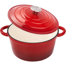 Dutch Oven Enamel Cast Iron 4.5 Qt Blue