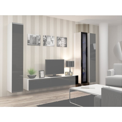 Cama Glass-case VIGO '180' 180/40/30 white/black gloss 1