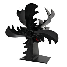 Reindeer Design Fireplace Fan Heat-Powered Silent 4-Blade