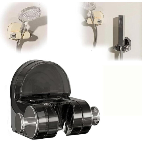Handheld Shower Head Holder with Suction Cup Black