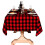 Buffalo Check Cotton Linen Tablecloth 55x55 Inch Red Black 1