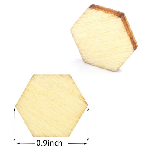 Wooden Shape Pieces Beech Wood 100 pcs 25mm 2