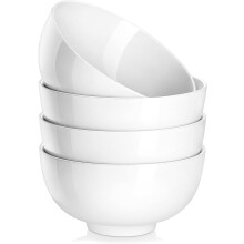 Porcelain Soup Bowls White 6 inch 26 oz Set of 4