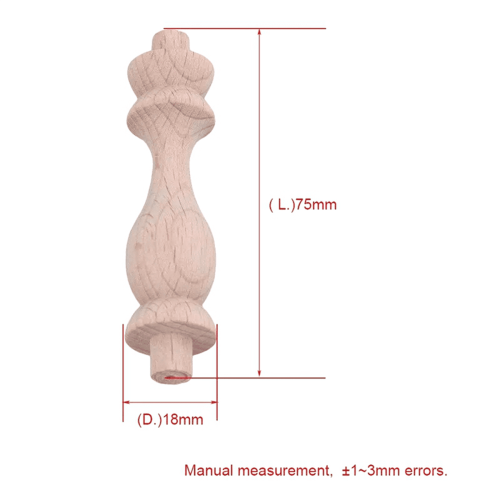 Spindlar i bokträ 7,6x1,8 cm 40 st 1