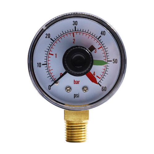 Pressure Gauge Dial Replacement 2 inch 1/4 NPT 0-60 PSI