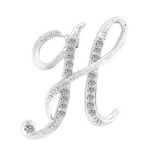 Welling rhinestone alphabet brooch A-Z 1 piece