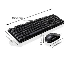 XTMPMY USB Wired Keyboard and Mouse Set for Windows