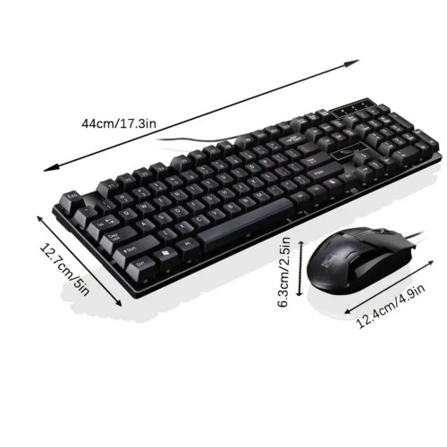 XTMPMY USB Wired Keyboard and Mouse Set for Windows
