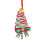Christmas tree hanging ornament red white 1 piece 1