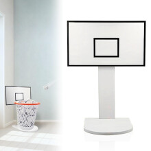 Basketball Hoop Trash Can PVC Waste Basket with Net 1pc Ball