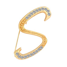 Welling rhinestone alphabet brooch A-Z 1 piece