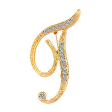 Welling1Pc Fashion Unisex Strass Litere Engleze Alfabet AZ Broșă Pin Ornament