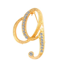 Welling rhinestone alphabet brooch pin A-Z 1 pc