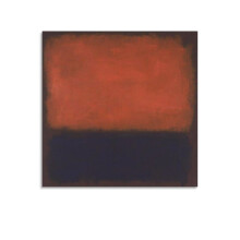 Mark Rothko Orange Bleu Profond 1960 - Affiche Esthétique pour Chambre - Impression sur Toile - Décoration Moderne pour Chambre - 40x40cm