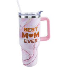 40 oz Tumbler with Handle and Straw Lid