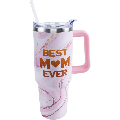40 oz Tumbler with Handle and Straw Lid