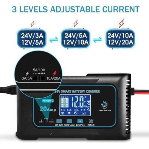 Έξυπνος φορτιστής μπαταρίας - NETBOAT - Universal - 12V/24V - 20A/10A - 7 στάδια 2