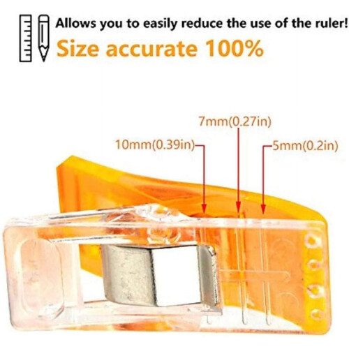 Plastic Sewing Clips Multipurpose 100 Pack with Tin Box 2
