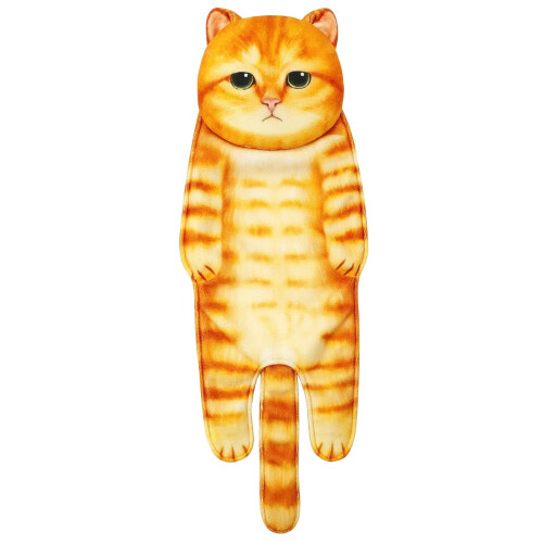 Orange Cat Bath Towel Microfiber Thick 30x60in