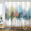 Abstract Tree Shower Curtain Teal 72 x 72 Inches 1