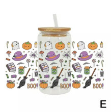 TUMALL UV DTF cup wraps Halloween pumpkin decals bulk