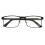 Men's premium rectangular metal optical frame reading 1