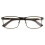 Men's Premium Rectangular Metal Optical Frames 144mm +1.25 1