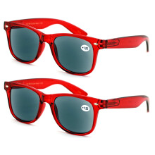 2 perechi de ochelari de soare pentru citit cu lentilă completă - Ochelari de soare cool pentru exterior, pentru bărbați sau femei - Lentila